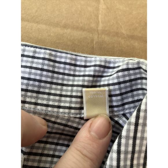 Michael Kors Gray Long Sleeve Dress Shirt, 16 Neck, Button Down, Striped Formal - Picture 6 of 12